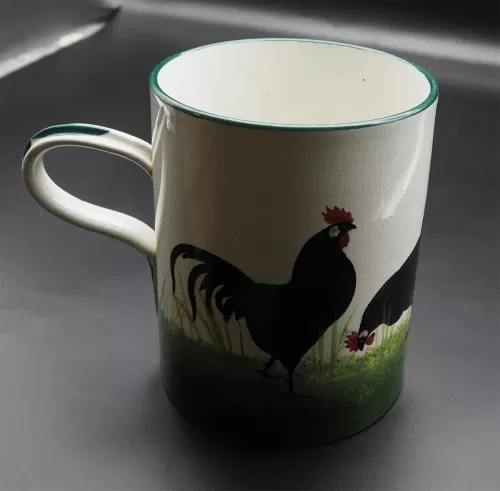 Early Scottish Wemyss Black Hens Tankard