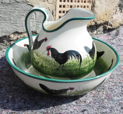 Scottish Wemyss Jug and Bowl Set