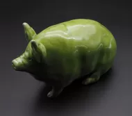 Early Scottish Wemyss Green Piglet