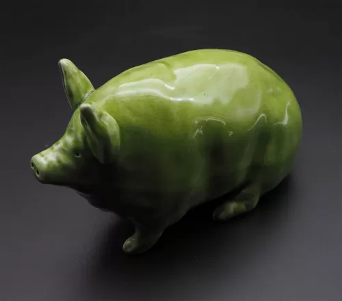 Early Scottish Wemyss Green Piglet