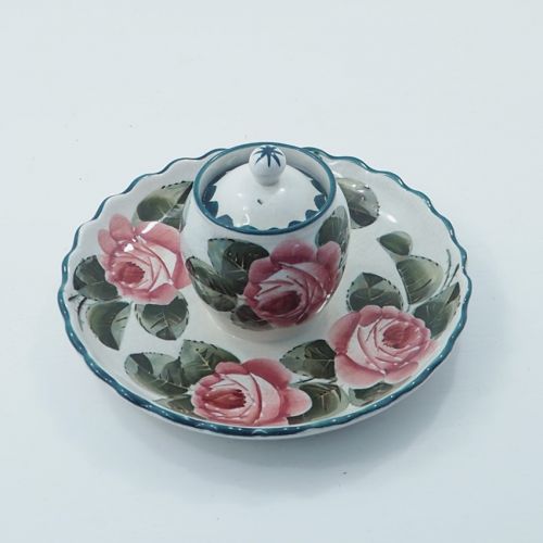 Scottish Wemyss Princess Inkstand in Roses