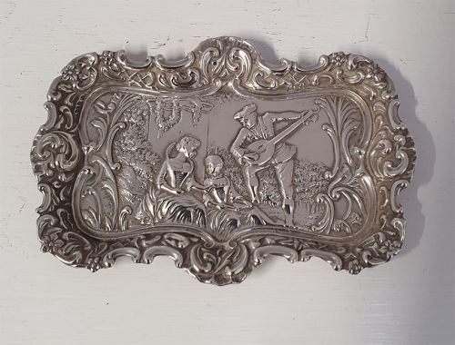 Gorgeous Dutch Style Silver Trinket Dish